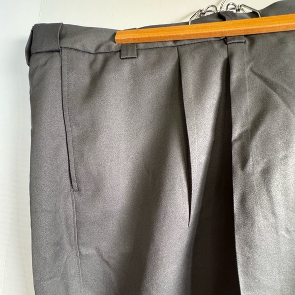 Men’s Gray Dress Pants with Tapered Leg and Elastic Waistband - Picture 2 of 6